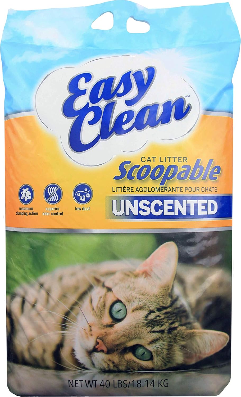 Easy Clean Unscented Scoopable Cat Litter