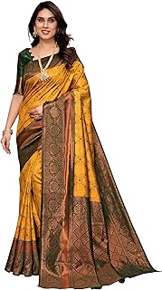 Fratona Women's Kanjivaram Soft Silk Banarasi Saree With Blouse Piece | Banarasi Sari For Women | Saree with Blosepiece