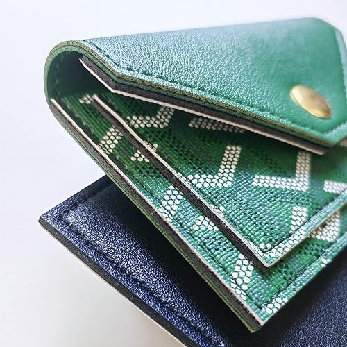 Miniatura 4 de STERCULIA Pastillero para control de natalidad, cartera de piel sintética, soporte para medicamentos, estampado de flecha (verde)