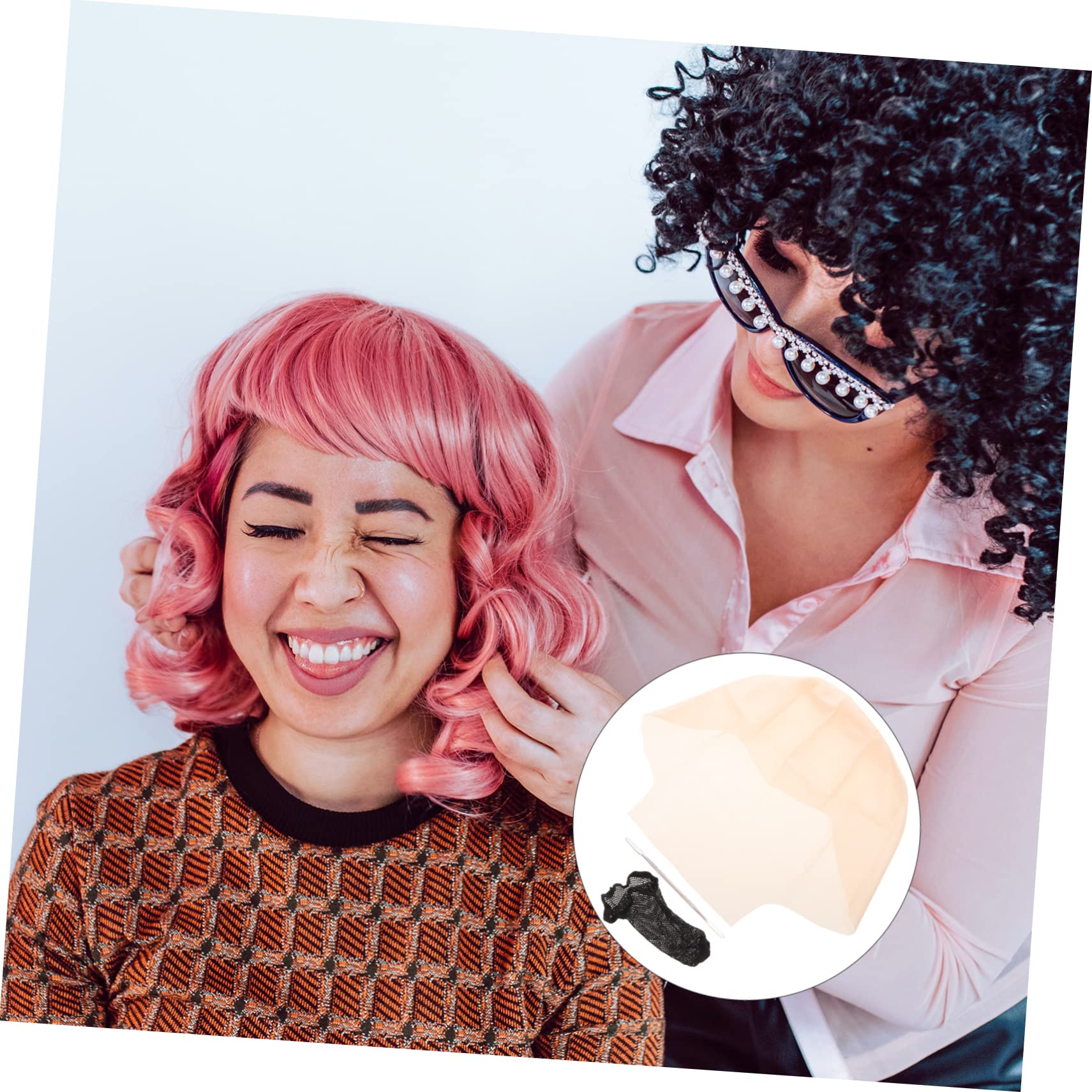 Baluue 3pcs Bald Cap for Adults Bald Cap Wig Set Stretchy Latex Bald Caps for Cosplay Makeup