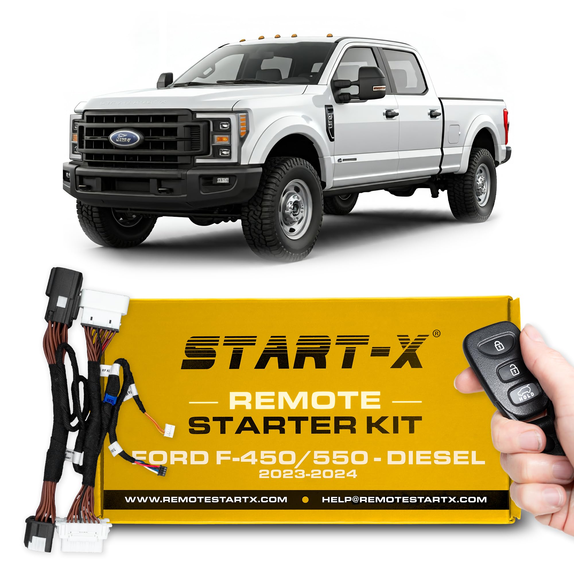 Start-X Remote Starter Kit for Ford F-450/F-550 (2023-2025) Diesel | Push to Start/Key Blade Start | Plug N Play | 2023 2024 2025