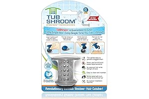 TubShroom Tub Hair Catcher Protector, Fits 1.5"-1.75" Drain, Gray