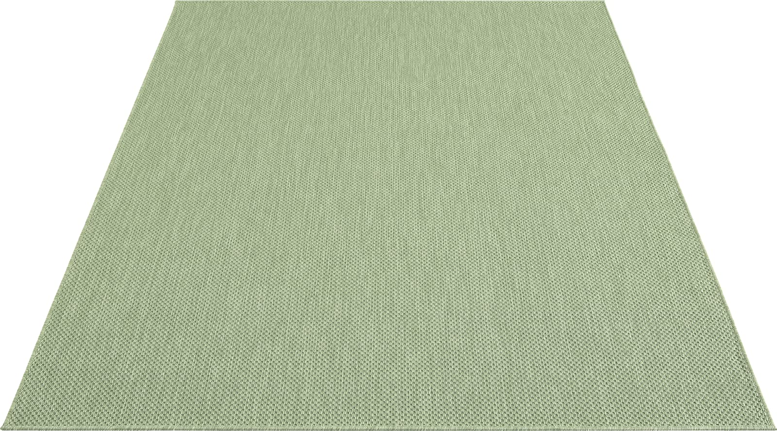 Mia's Teppiche "Lara - Tappeto per esterni, per balconi, terrazze e giardini d'inverno, resistente alle intemperie, ai raggi UV, a trama piatta, Verde, 160 x 220 cm