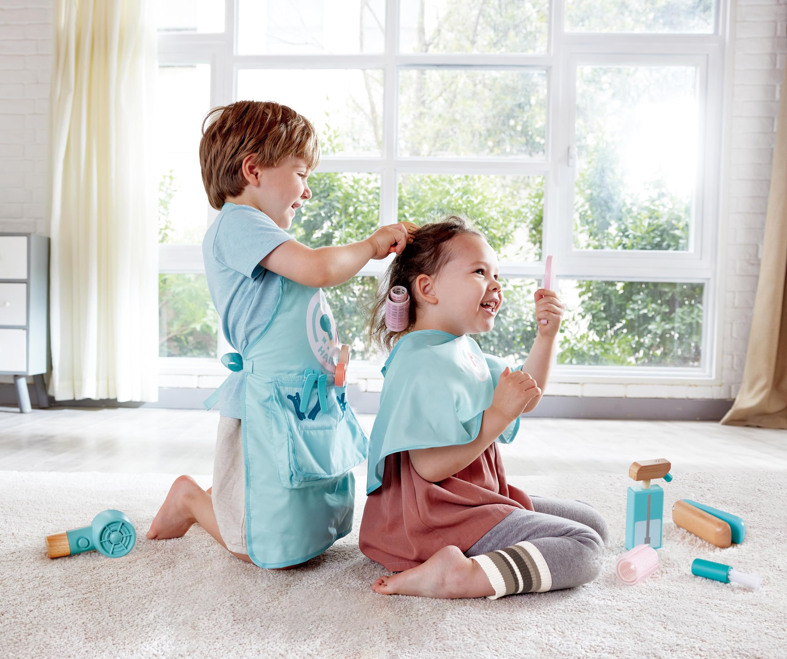 Hape Set De Peluquería Superelegante, Juego De Cosmética De Madera Para Niños Y Niñas, Regalo Educativo Para Aprender Jugando