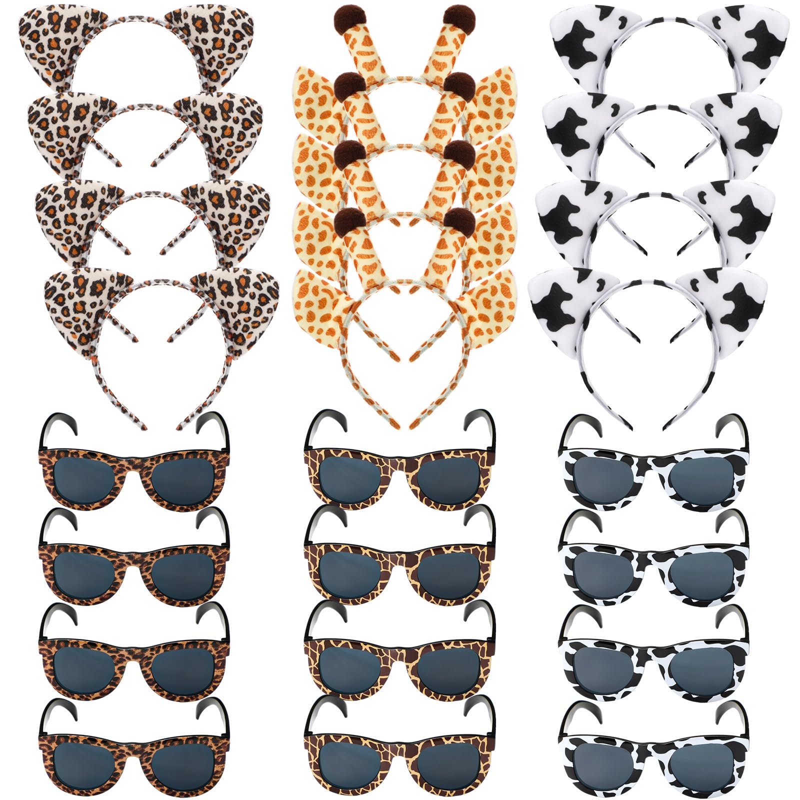 Animal print Art Deco headband Amazon.com: NESTRE Cheetah Ears Headband Face Stickers  main image 4
