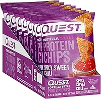 Vista 12 de Quest Nutrition - Chips de proteína estilo tortilla, Buffalo Ranch, 0.67 oz de proteína, 0.14 oz de carbohidratos netos, aperitivo de proteínas sin