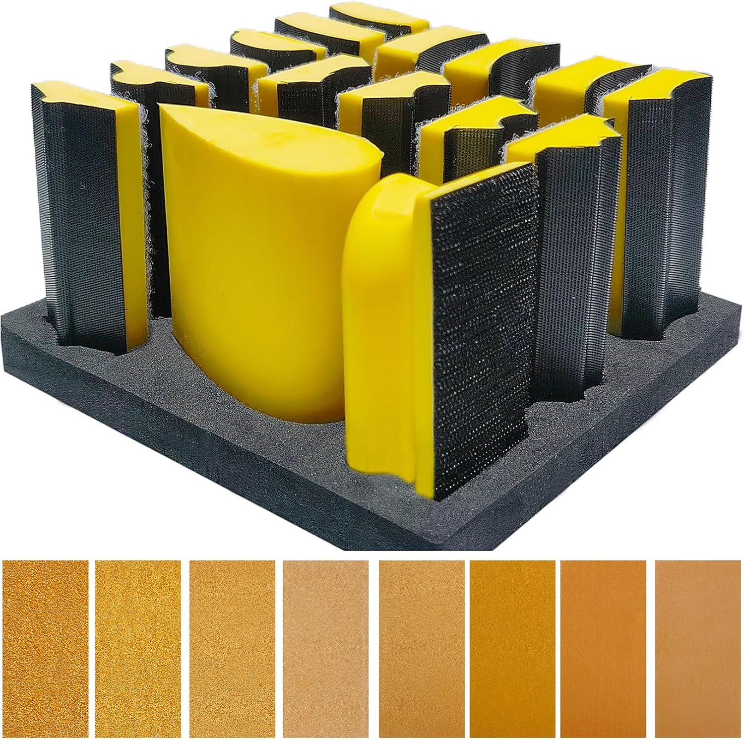 56 PCS Hand Sander Blocking Kit 16 PCS Hand Sanding Block Set + 40