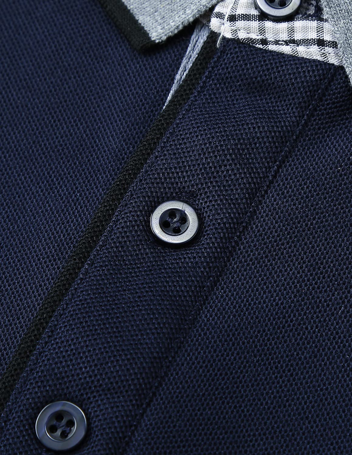 KUNJLELP Polo Camicia Uomo Manica Lunga Maglietta con Colletto in Denim Casuale Cotton Inverno Golf T-Shirt