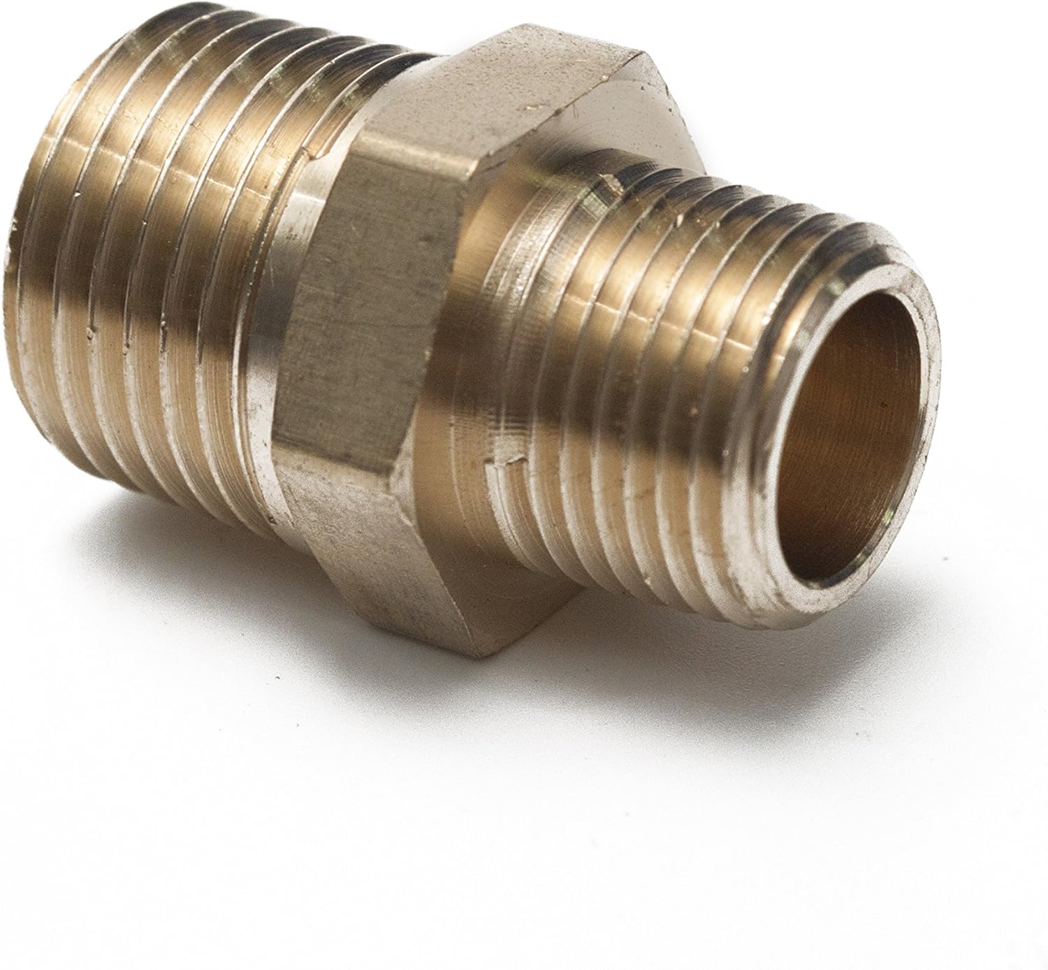 ❤ Crazy Deals LTWFITTING Brass Pipe Hex Reducing Nipple Fitting 1/2-Inch x 3/8-Inch Male NPT(Pack of 5)