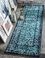 Vista 22 de Unique Loom Medici Collection - Alfombra tradicional vintage botánica azul (2' 2 x 3' 0)