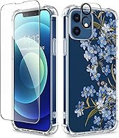 Vista 123 de GVIEWIN - Funda para iPhone 11 con protector de pantalla + protector de lente de cámara, cubierta protectora transparente suave de poliuretano