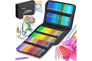 Soucolor 72 Colors Washable Marker Set for Kids