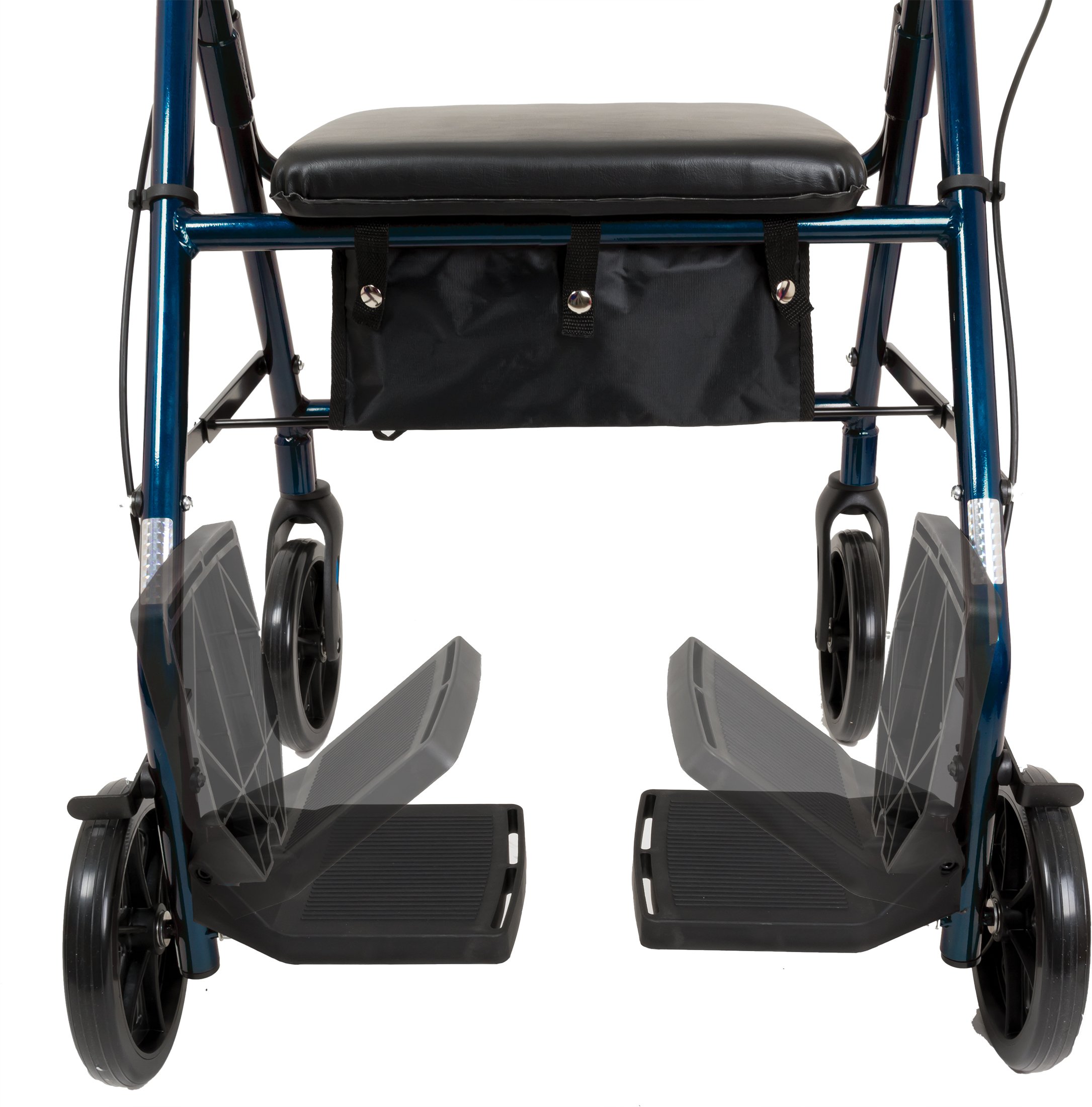 ProBasics Aluminum Rollator Walker with Seat Transport Chair Rolling
