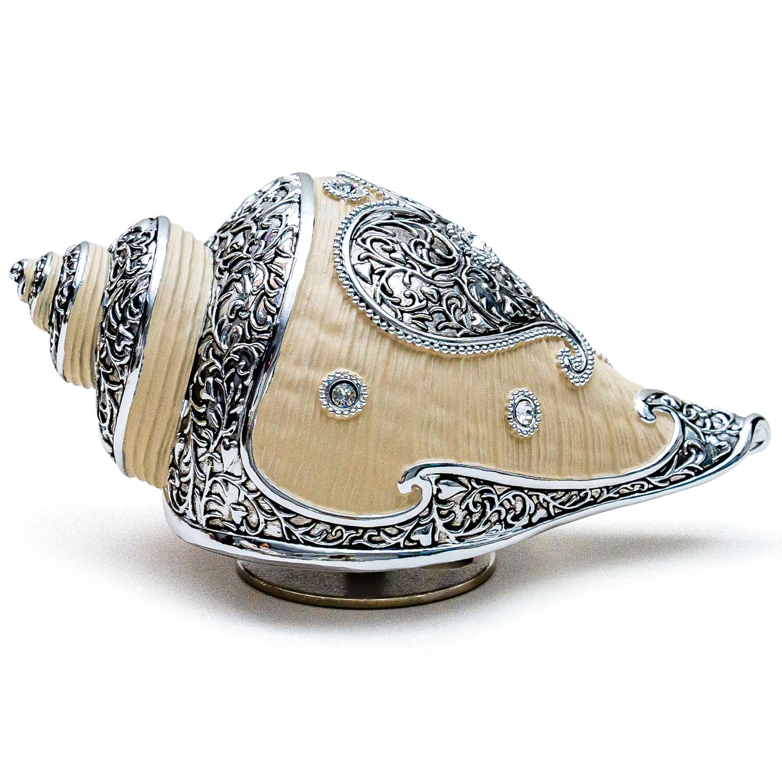 JARLL Luxury Conch Music Box Ornament - Handmade Decorative Collectible with Memory Melody, Premium Resin Craft, Gift for Home Decor, Office Desk, Weddings, Anniversaries, Christmas,Special Occasions