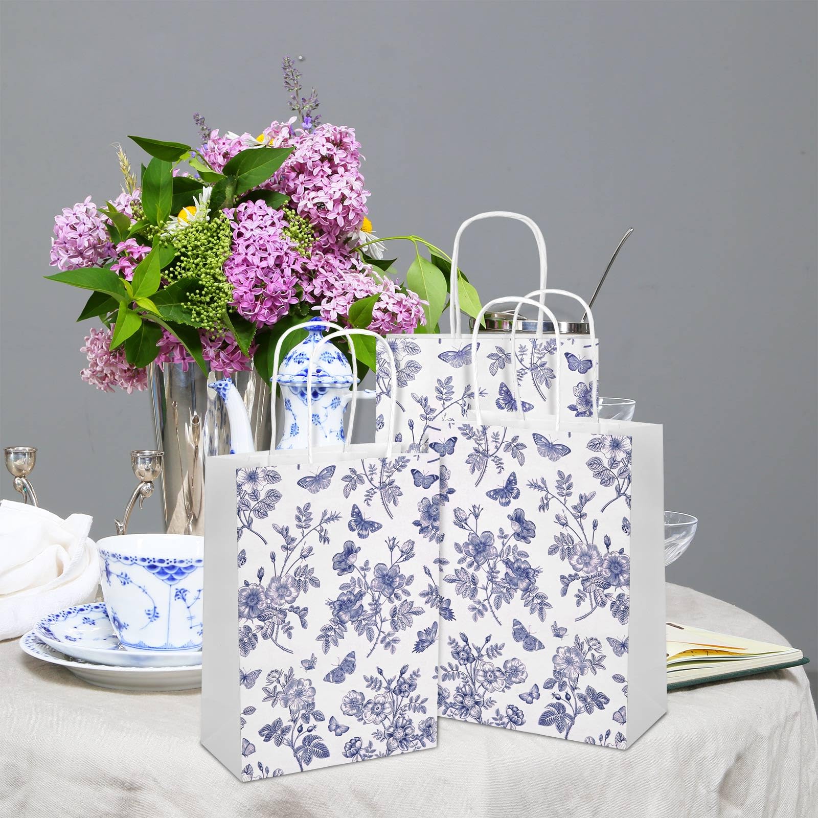 HANSWARE Lot De 4 Petits Sacs Cadeaux Avec Poignées, Sacs Cadeaux Avec Poignu00e9es Sacs Cadeaux Vintage En 1318769