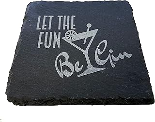 Novelty Gin Gift Slate Coaster - Funny Gin Gifts for Gin Lovers - Gin Accessories Gifts for Women - Gin Gifts For Him - Gin Gifts For Her - Gin Present - Novelty Alcohol Gifts