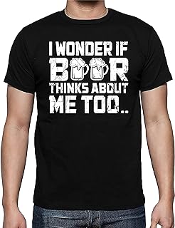 I Wonder If Beer Thinks About Me Too Funny Party Premium Men's T-Shirt