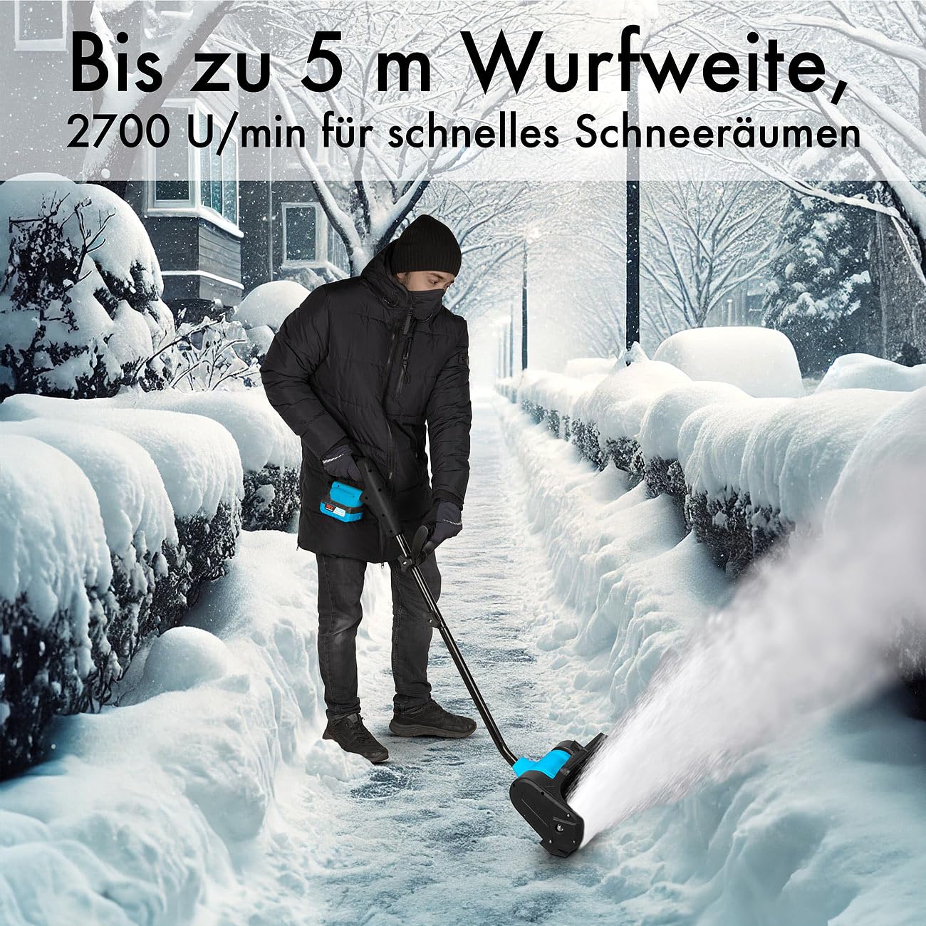 Fraise à neige électrique 18 V rechargeable HSB-200 [AGT]