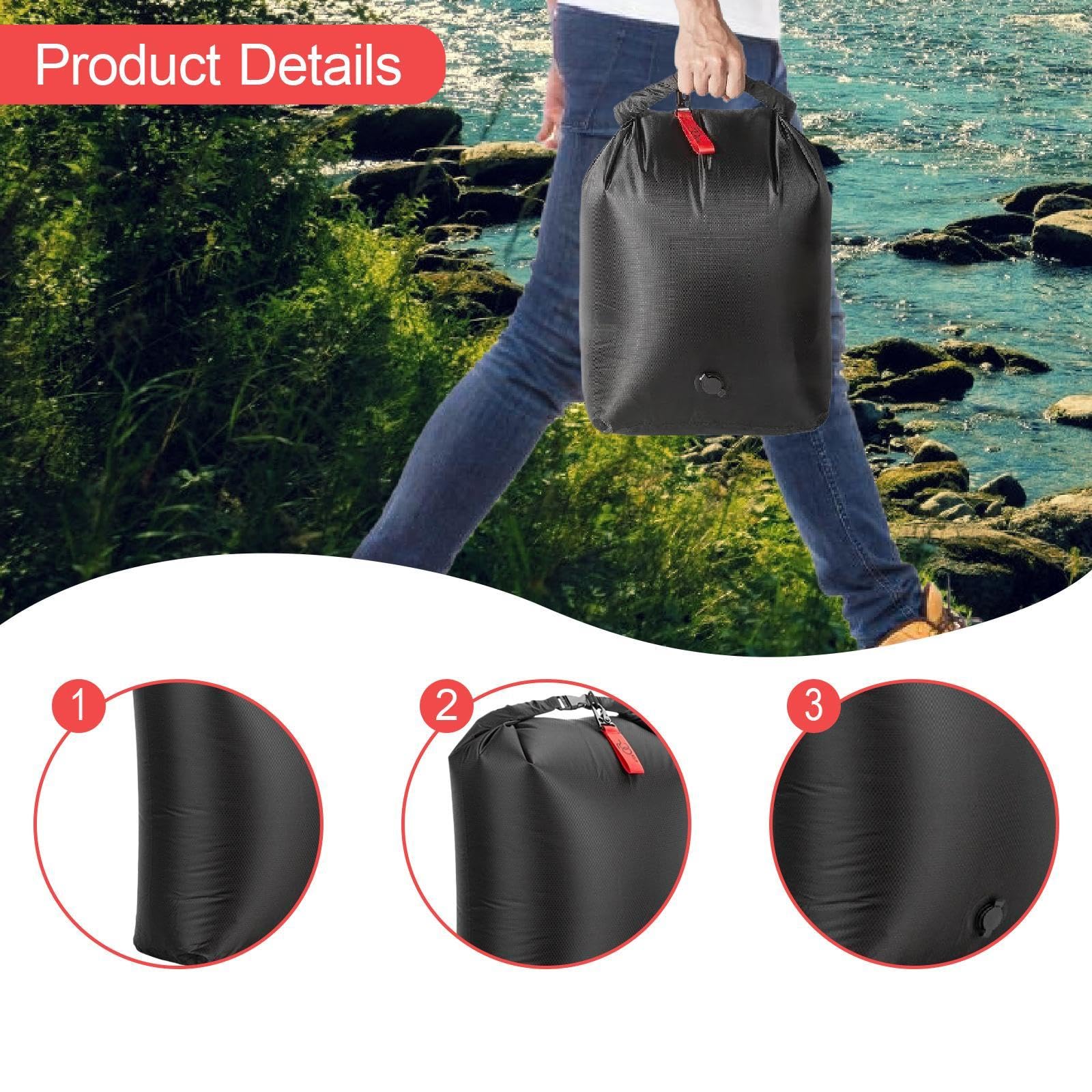 rockible Vakuum Kompressions Reisetasche, Wasserdicht, Trockentasche, Tragbar, Staubdicht, Versiegelnd, Reise Kleidungs Organizer für Bootfahren, Zuhause, Ange