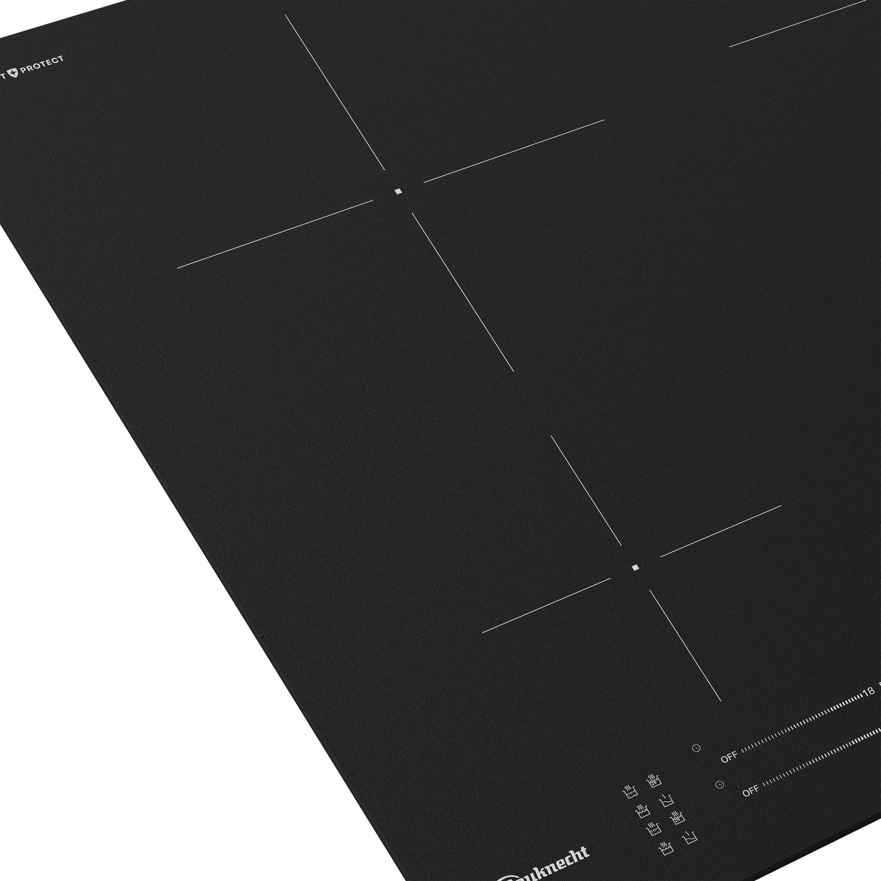 Bauknecht BKS2560BFBM Induktionskochfeld, 60 cm, 7200 W, Kochplatte, 4 Zonen mit Booster, MattProtect, 4 Automatikfunktionen (Schmelzen, Garen, Köcheln, Warmhalten), Touch-Slider, Schwarz Mattglas