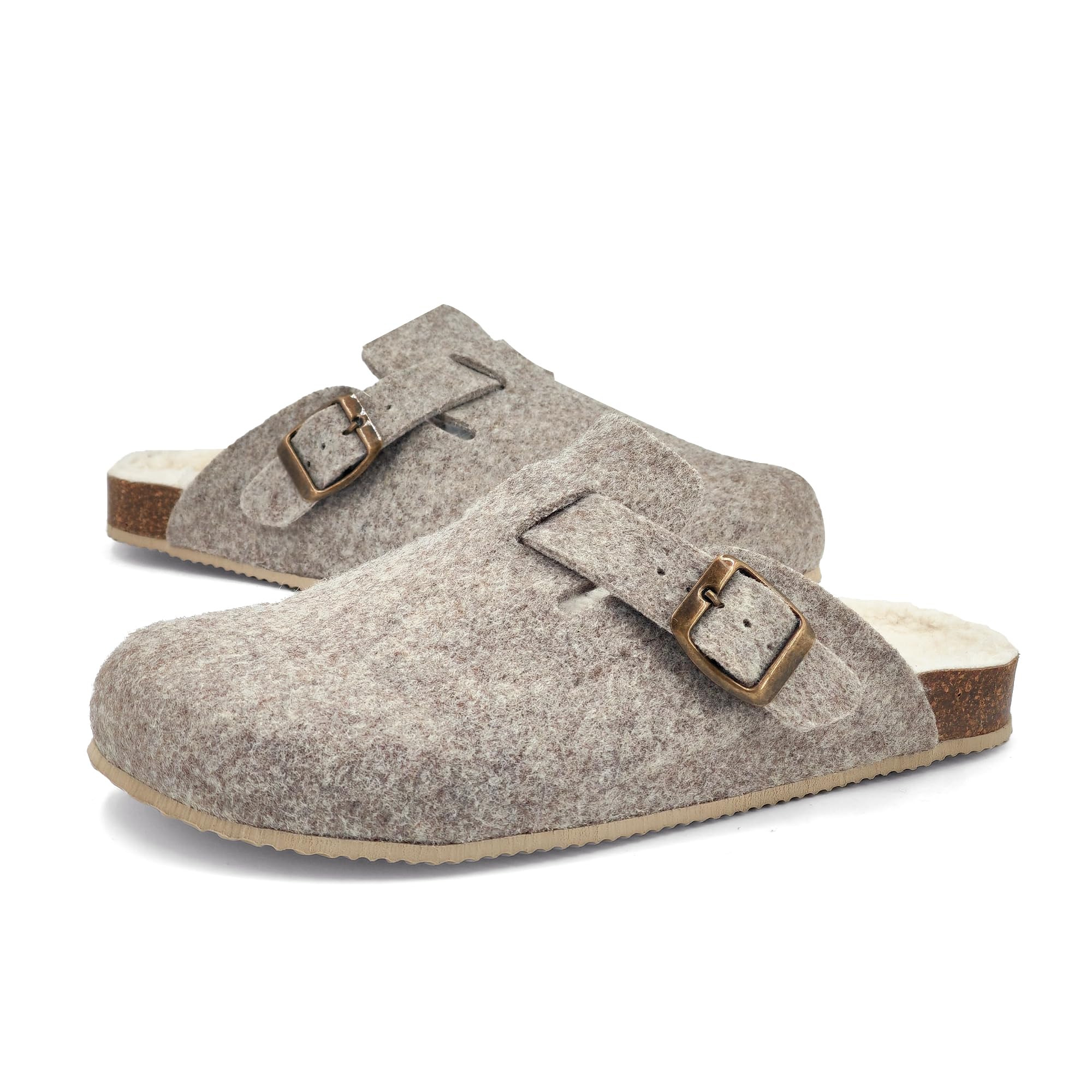 JOMIX Zapatillas Casa Mujer Invierno con Peluche Fabricadas en España Zuecos Mujer Fieltro con Plantilla Ortopédica