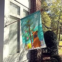 Vista 390 de Caroline's Treasures BB4243GF Bandera de jardín con texto en inglés «Merry Christmas» con texto en inglés «Merry Christmas», bandera decorativa