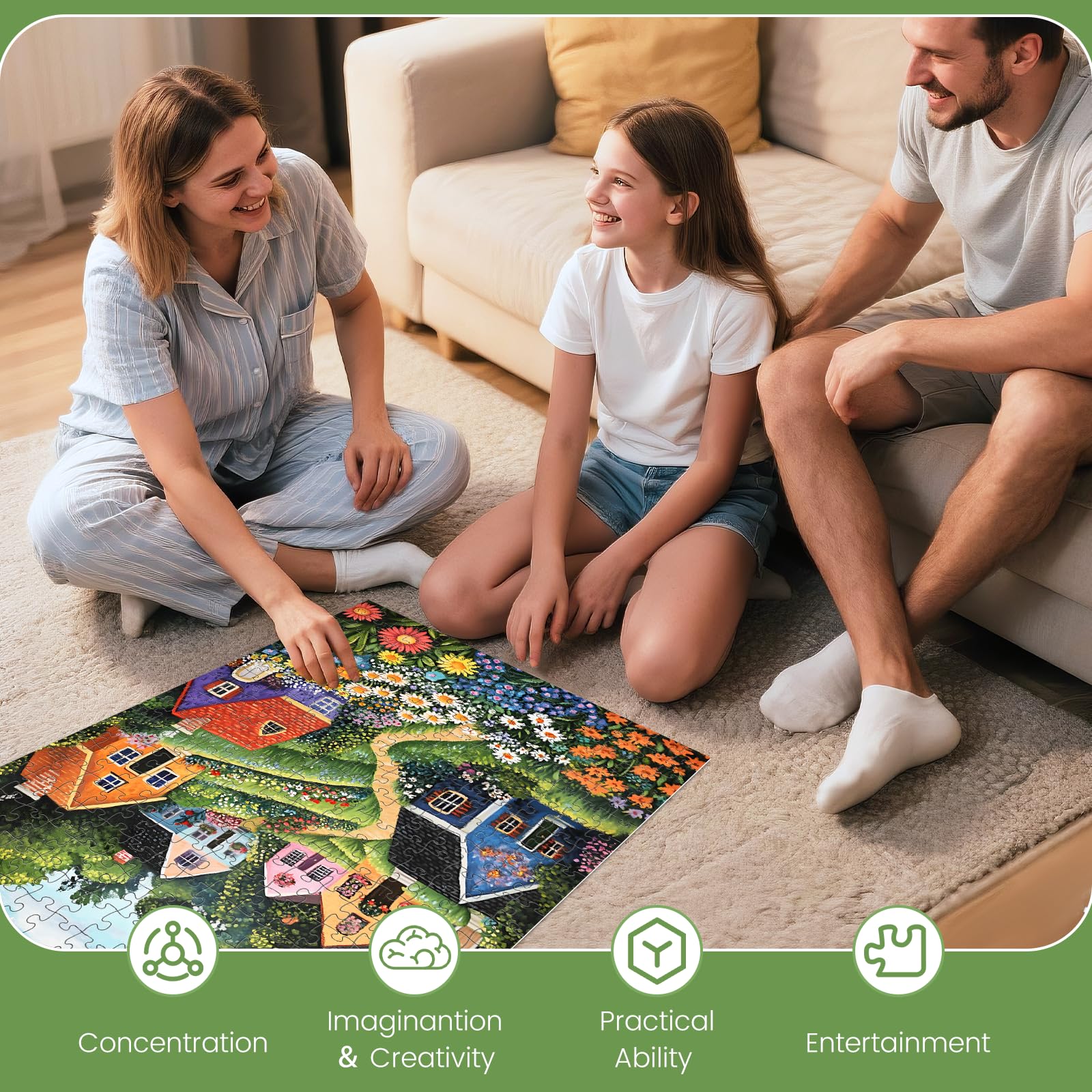 Amazon.com: 300 Piece Puzzles for Adults, Idyllic Village Jigsaw