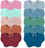 Vista 16 de Baberos de muselina para bebés, baberos para babero de dentición para bebé niña o niño de muselina de algodón