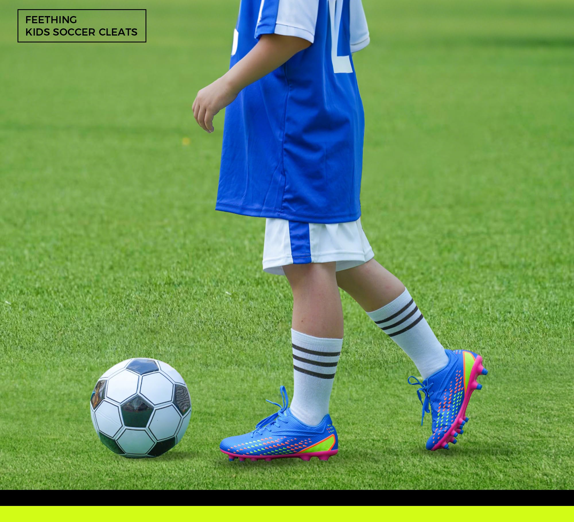 Chaussures de Football Légères pour Enfants Garçons Filles Antidérapantes