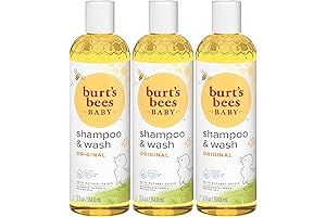 Burt's Bees Baby Oil 3-Piece Set: Tear-Free Shampoo, Wash Original Fresh Scent Sensitive Skin