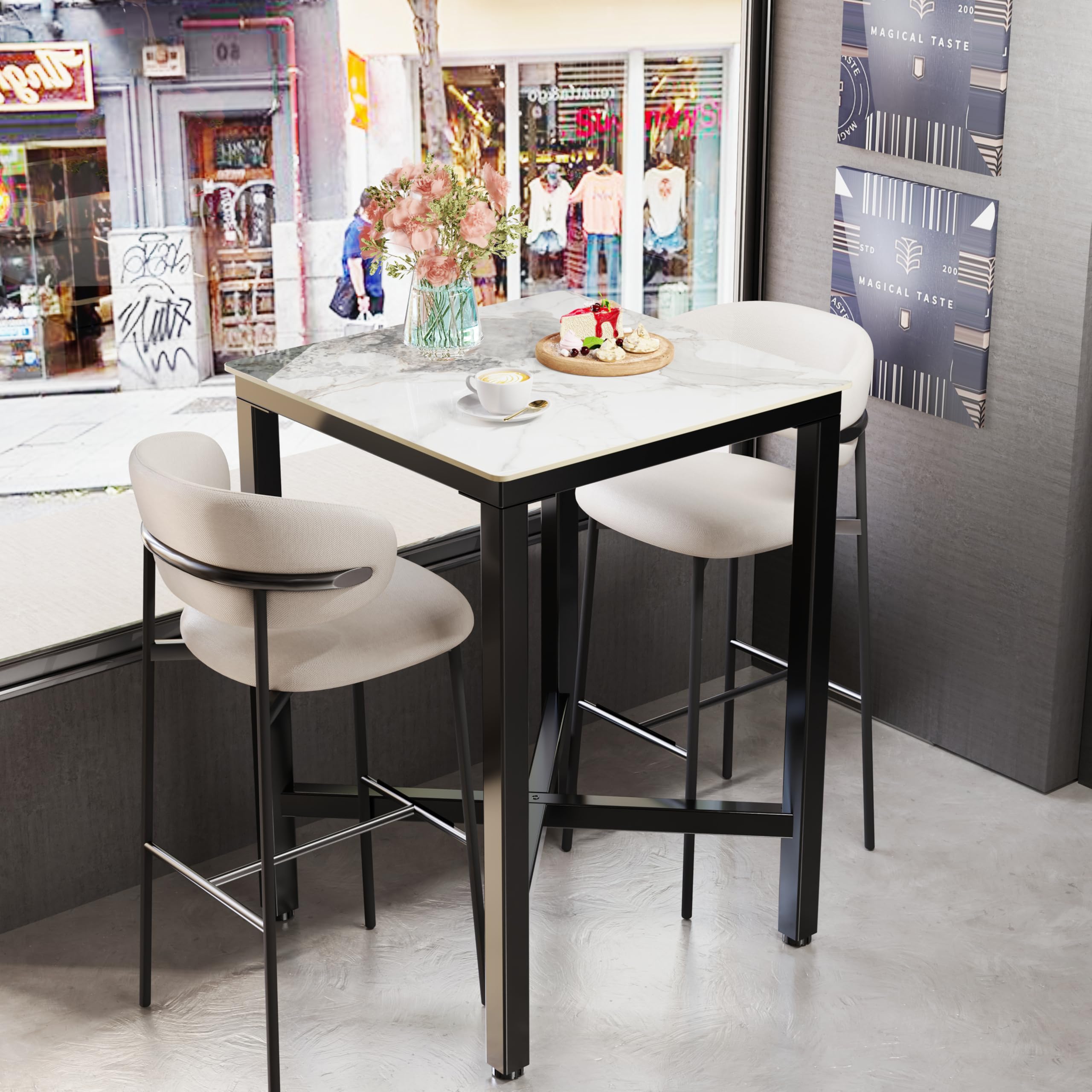 BAR COUNTER TABLE SMBT×NTF Giantex Bar Table, 47” Counter