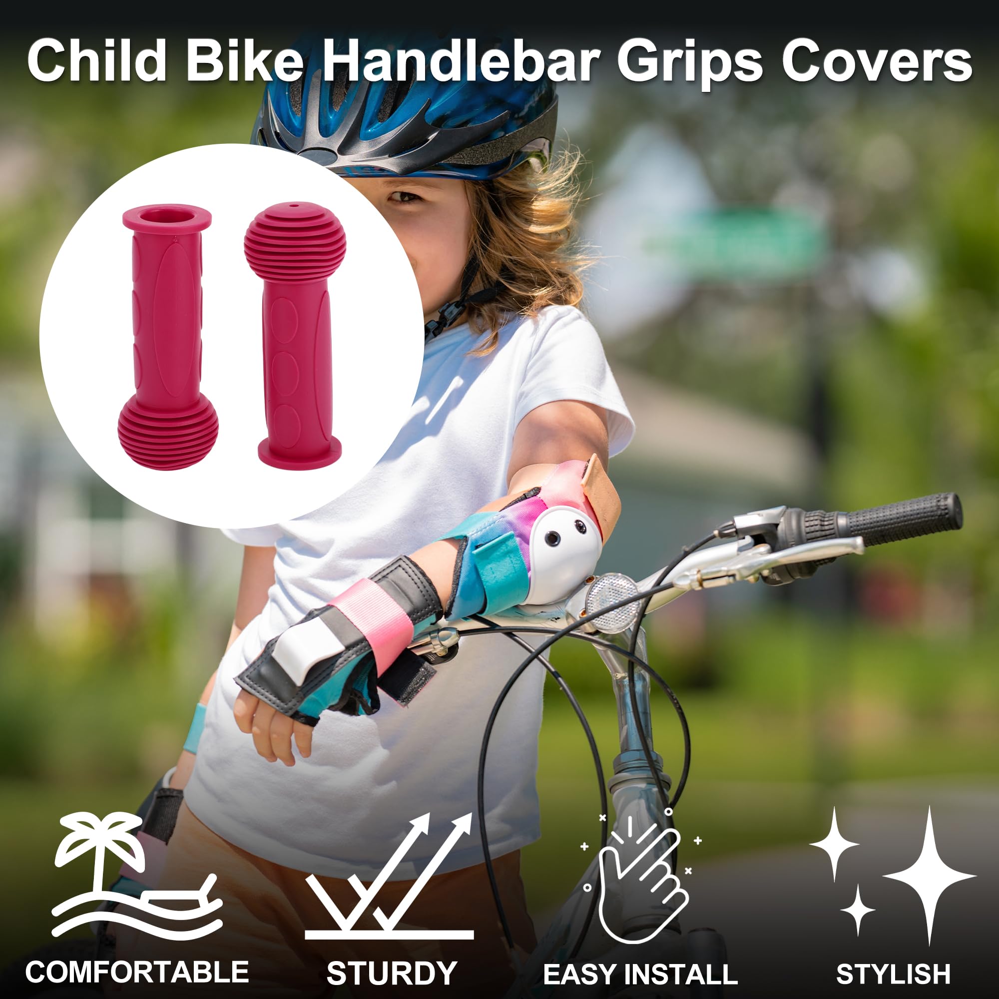 Coprimanopole per manubrio bici 110mm Leggero MTB End Grip Protector Viola Coprimanopole per manubrio bici 110mm Leggero MTB End Grip Protector Viola