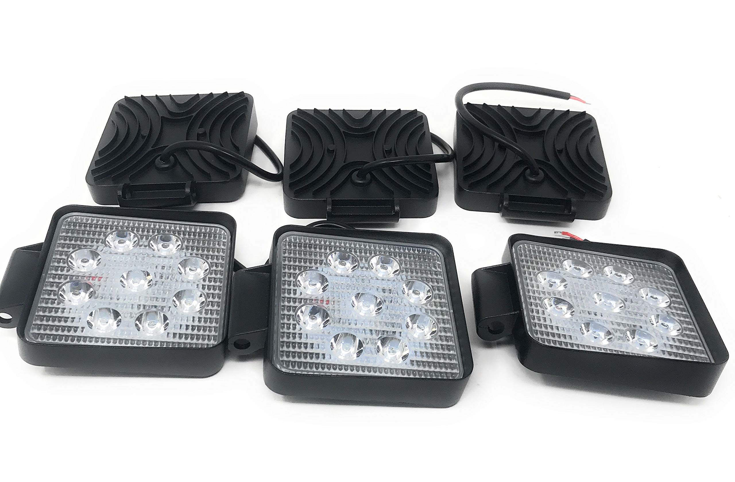TEMPO DI SALDI 6 X Faro 27W Quadrato Faretto Led Da Lavoro 9 Led Da 3W Di Profondità Auto Barca