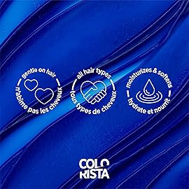 L\'Oreal Paris Colorista Metallic Semi Permanent Hair Color for Bleached or Blonde Hair, Color Depositing Hair Mask Formula, Metallic Blue