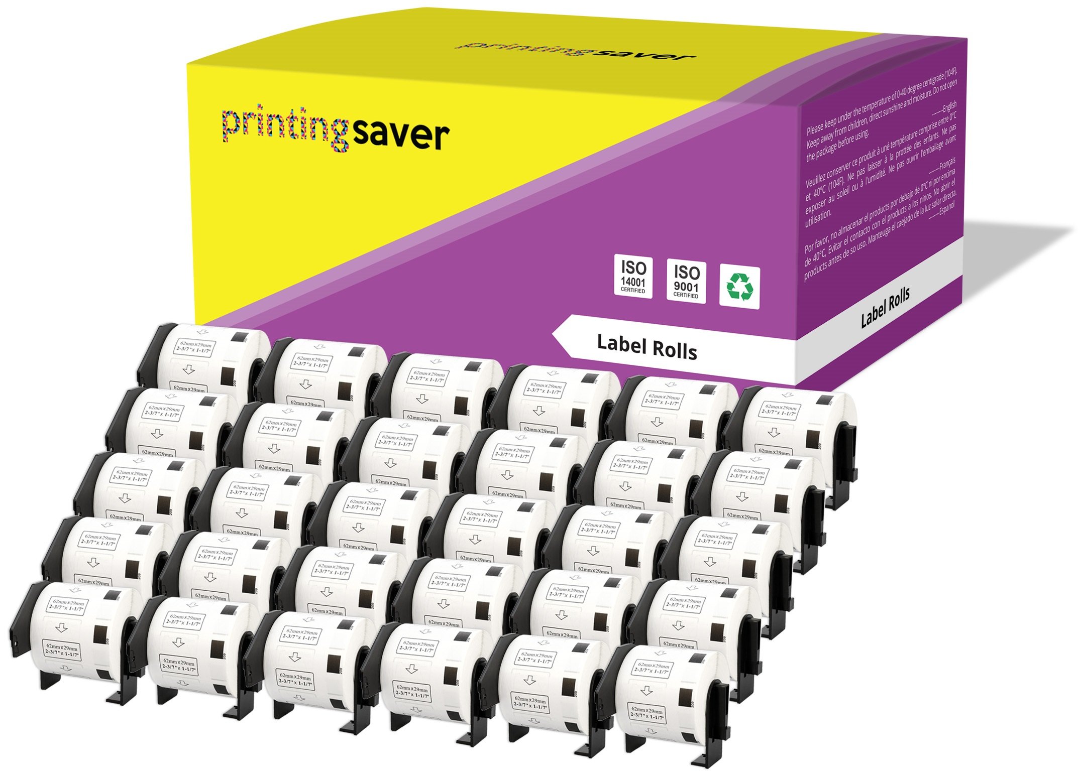 30x DK-11209 29 x 62 mm Rollos de Etiquetas de dirección (800 Etiquetas por Rollo) compatibles para Brother P-Touch QL-1110NWB QL-1100 QL-1060N QL-500 QL-570 QL-700 QL-710W QL-800 QL-810W QL-820NWB
