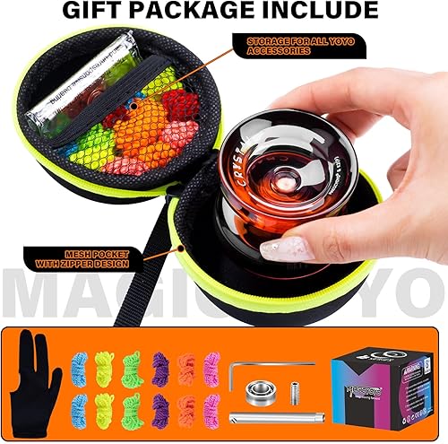 Miniatura 6 de MAGICYOYO K2 Crystal - Yoyo profesional sensible para niños principiantes extra insensible Yoyo Bearing Pro plástico truco yoyo para adultos+12