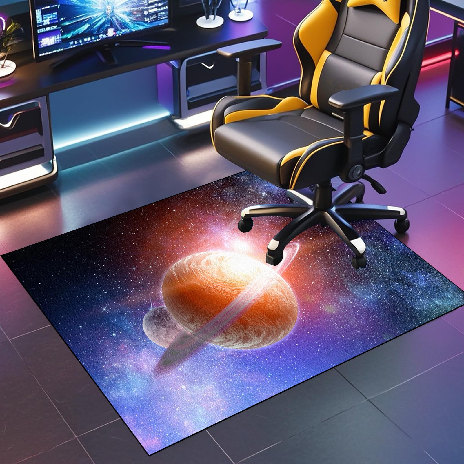 JaevKwzy Gaming Chair Mat for Carpet Floors, Chair Mat for Hard Floor, Carpet Protector Chair Mat, 70 x 100 cm Office Chair Mat Desks Mats Large, Floor Protector for Home Office Study Wooden Floors — image 1