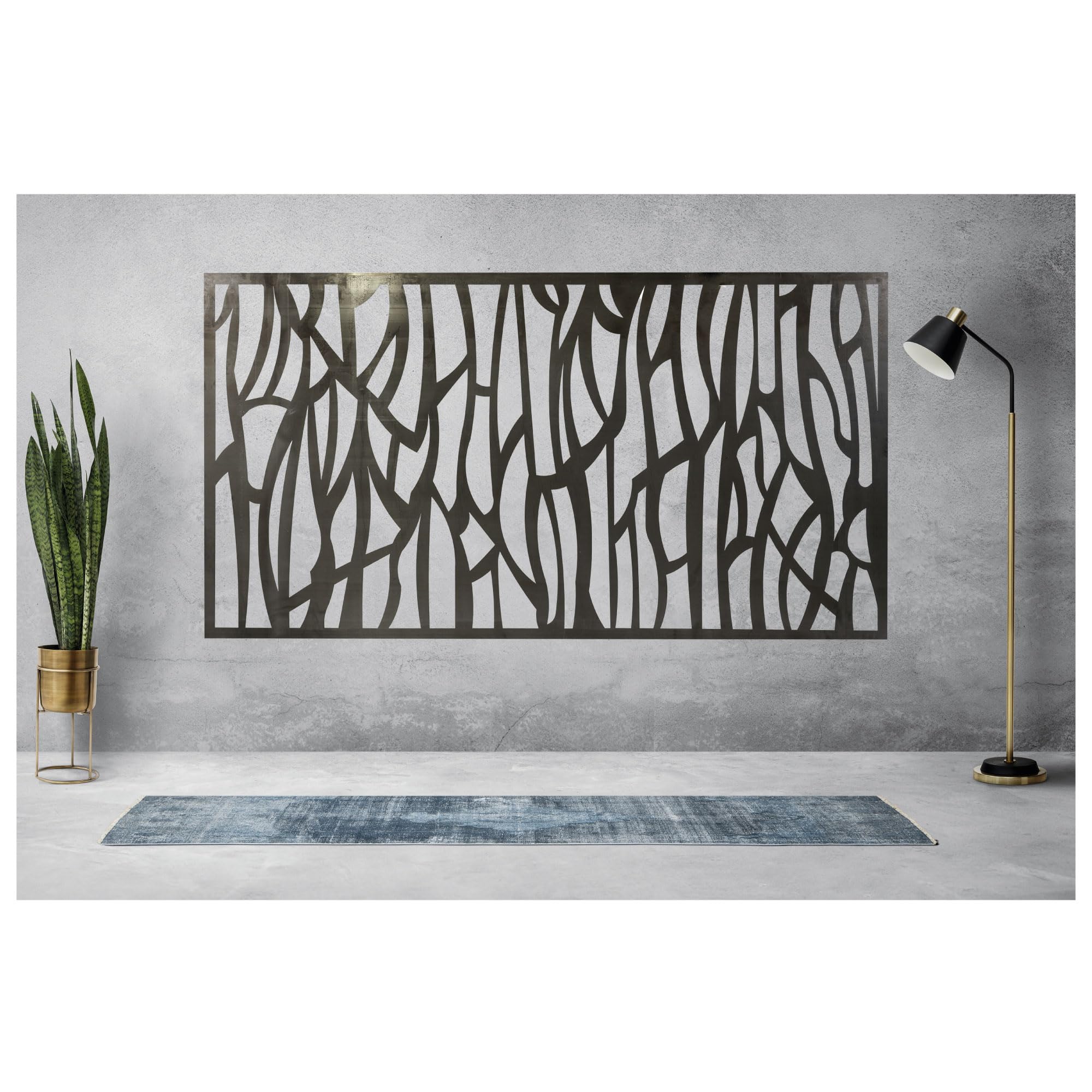 Chapa Perforada Decorativa de Hierro | Panel Metálico Hierro en Crudo | 2000x1000 mm | Ideal para Decoración de exteriores | Vallas, Celosías, Paredes, Balcones, Jardines | Mod. 31