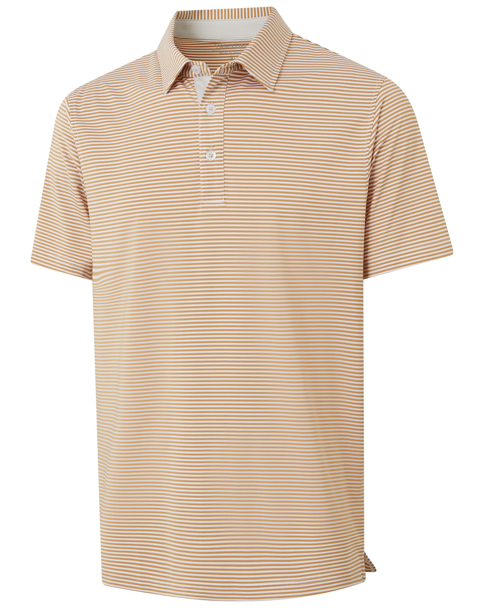 Golf Shirts for Men - Dry Fit Moisture Wicking Short Sleeve Performance Sport Casual Striped Collared Mens Polo Shirt