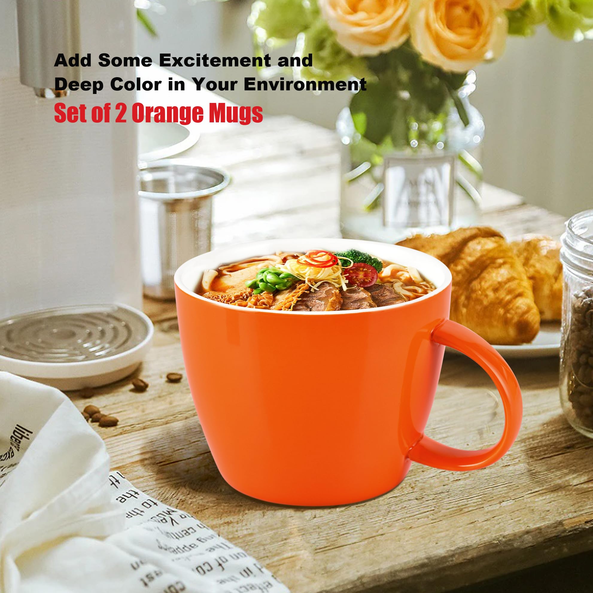 Amazon.com: Extra Large Coffee Mugs, Ceramic Coffee Mug Set of 2 Oversized  30 Ounce Breakfast Cup and Soup Bowl with Handle, Dishwasher and Microwave  Safe, Big Oversized Tea Cups, Gift and Home