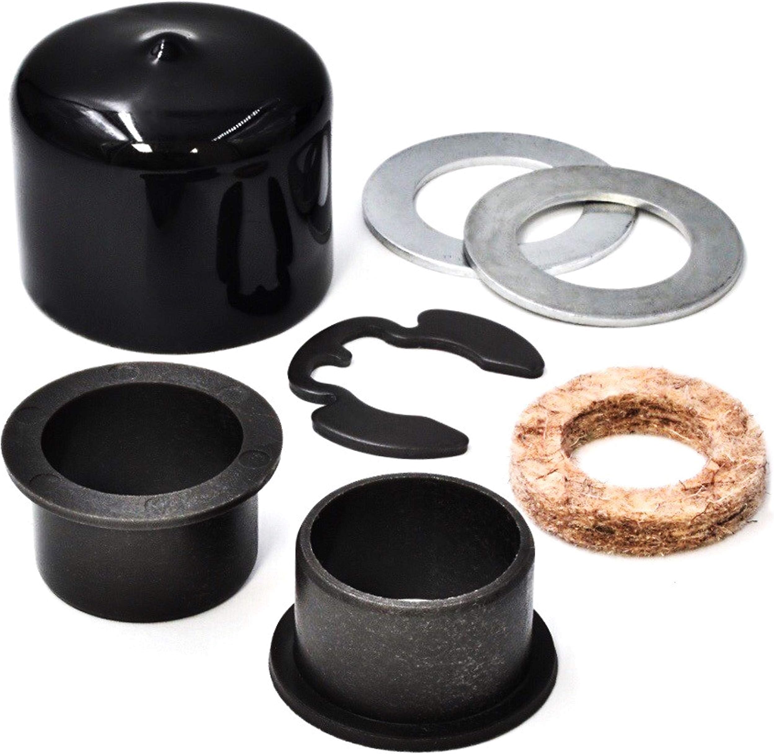 HD Switch Pulley Idler Arm Bushing Seal Cap & Hardware Rebuild Kit fits John Deere M143350 AM107504 AM107507 AM123419 AM102210 AM107502 AM107503 Lawnmower Tractor