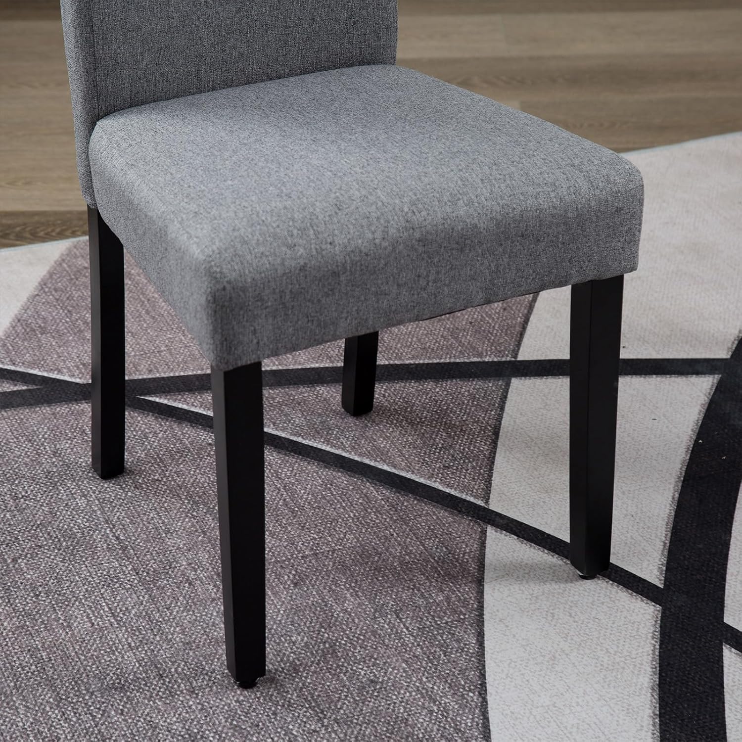 Vanity Art Dining Chairs Set of 2, Upholstered Leather Dining Room Chairs wiht Solid Wood Mid-Century Accent Dinner Chair for Living Room Dining Room Kitchen, UC-6G