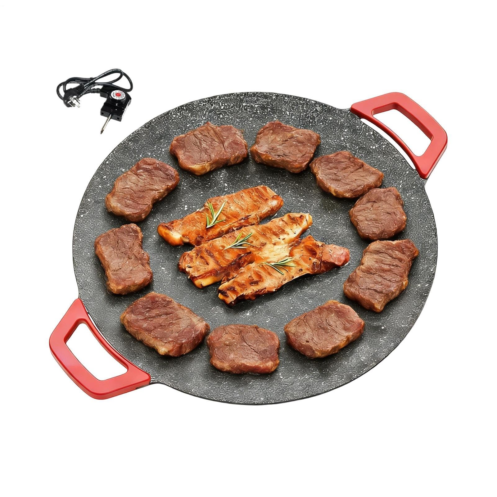 Générique Plancha Électrique Pour Intérieur De Cuisson Électrique | Plancha De Grillade Extérieure Pour Cuisine Restaurant Maison Utilisation Intérieur Extérieur Pique-niques Barbecue Camping