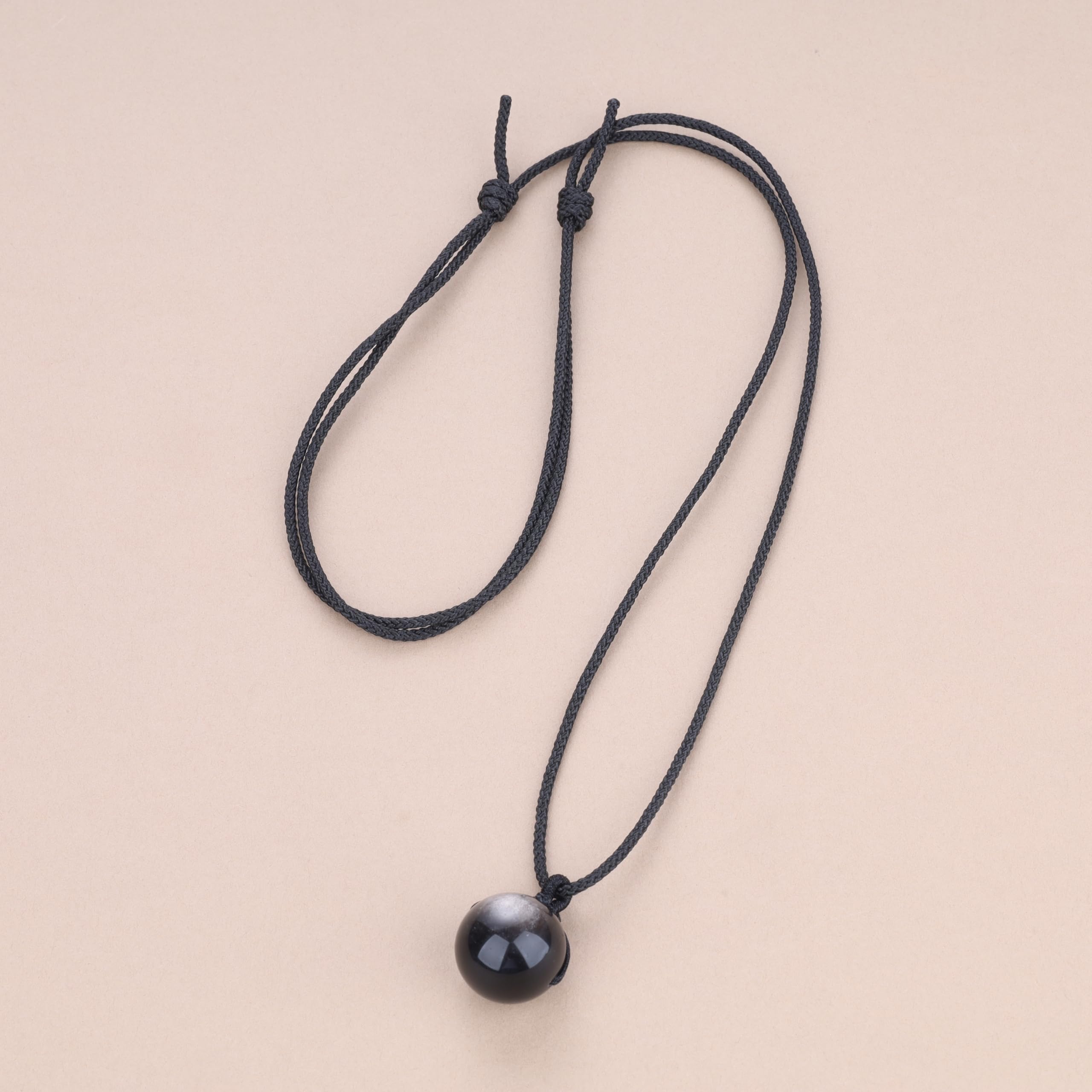 COAI Collier Ajustable Pendentif Rond Pierre Homme Femme