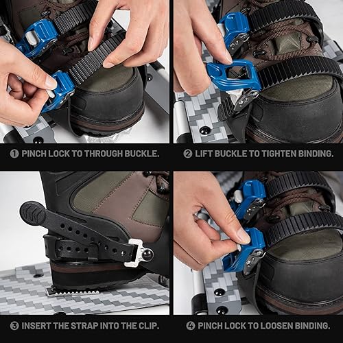 Miniatura 7 de G2 3036 Inches Light Weight Snowshoes Set with Trekking Poles, Anti-Slip Sole, Fast Ratchet Binding, for Women Men Youth (BlueGreen)