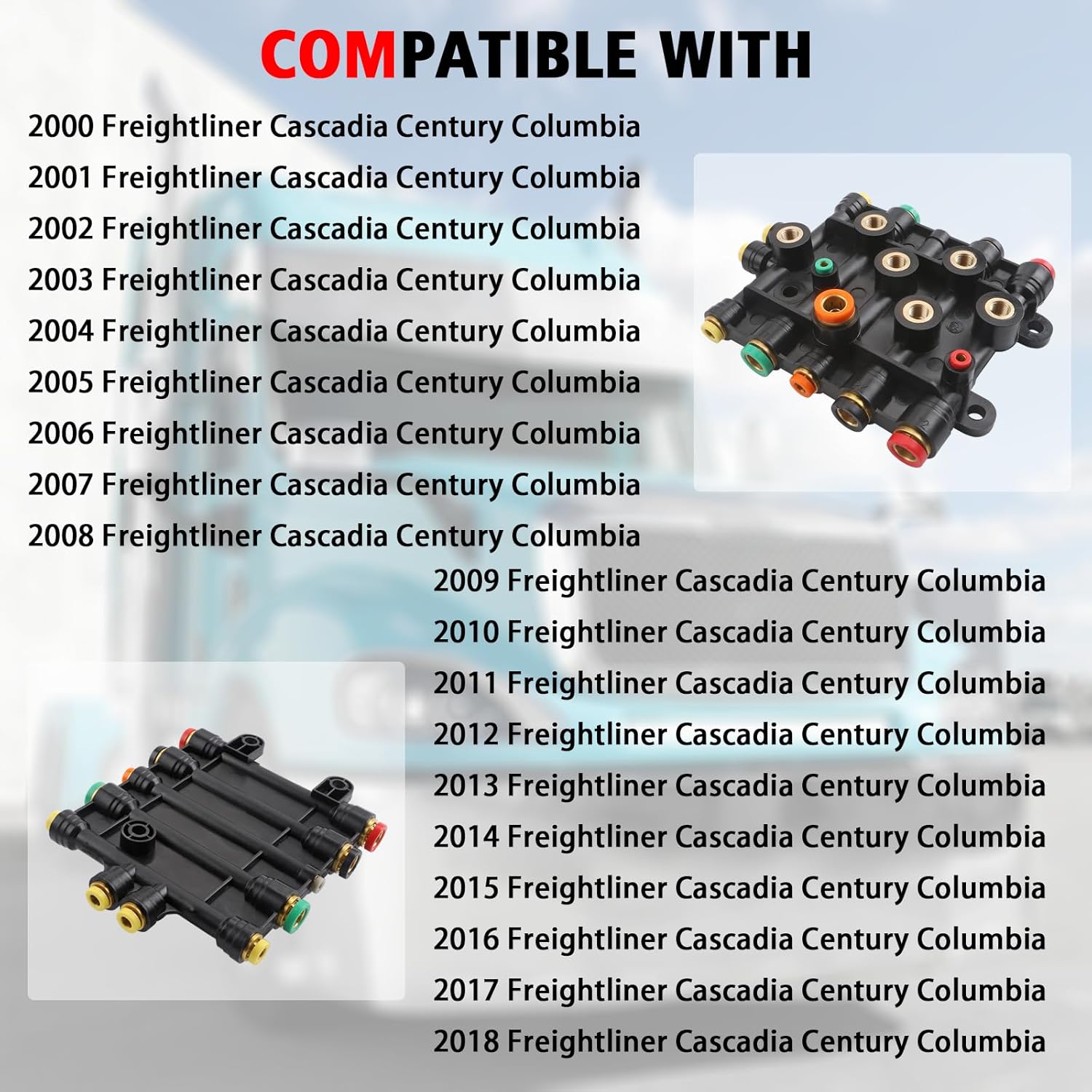 Air Manifold Compatible With 2000-2018 Freightliner Cascadia Century Columbia, Replace#A12-14736-003
