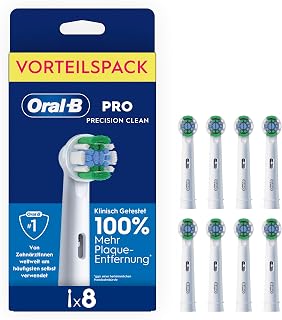 Oral-B Aufsteckbürsten PRO Precision Clean, Weiß, 8 Stück