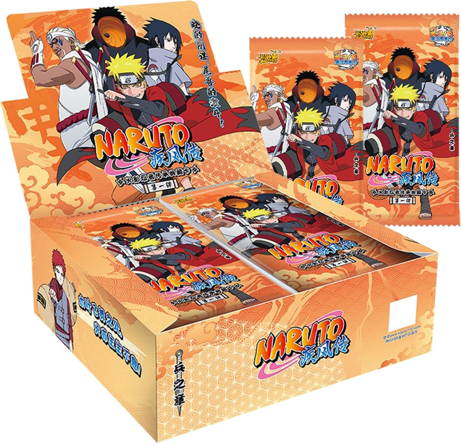 Gwrtozx NarutoNinja Cards Booster Box: 150 Collectible Trading Cards (30 Packs of 5)