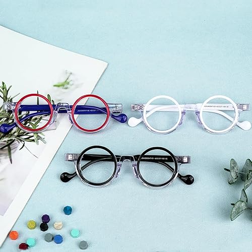 Miniatura 5 de Zeelool Marco de anteojos redondos vintage con lente transparente sin receta para mujeres y hombres Glanton ZJGA260547
