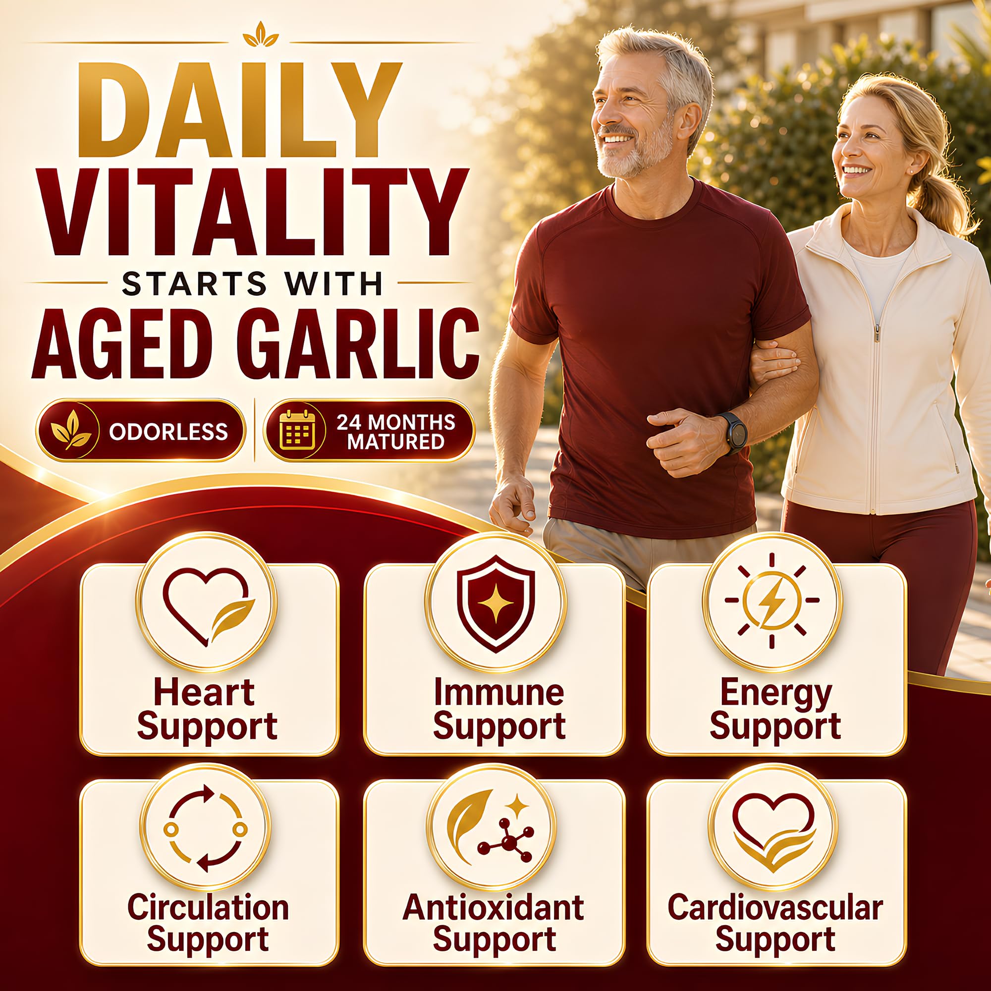 Pure Aged Odorless Garlic Extract Softgels, Aged Garlic Supplements, 24-Month Naturally Aged with Standardized SAC, Heart Health, Immune & Antioxidant Support, 300 Count (2) — Amazon image 7